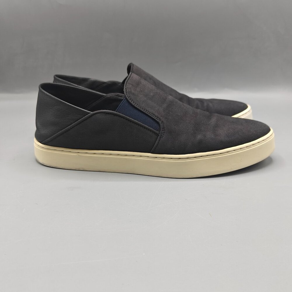 Vince Blue Marbled Leather Drop-In-Heel Slip On Comfort Sneaker Shoe Sz 8